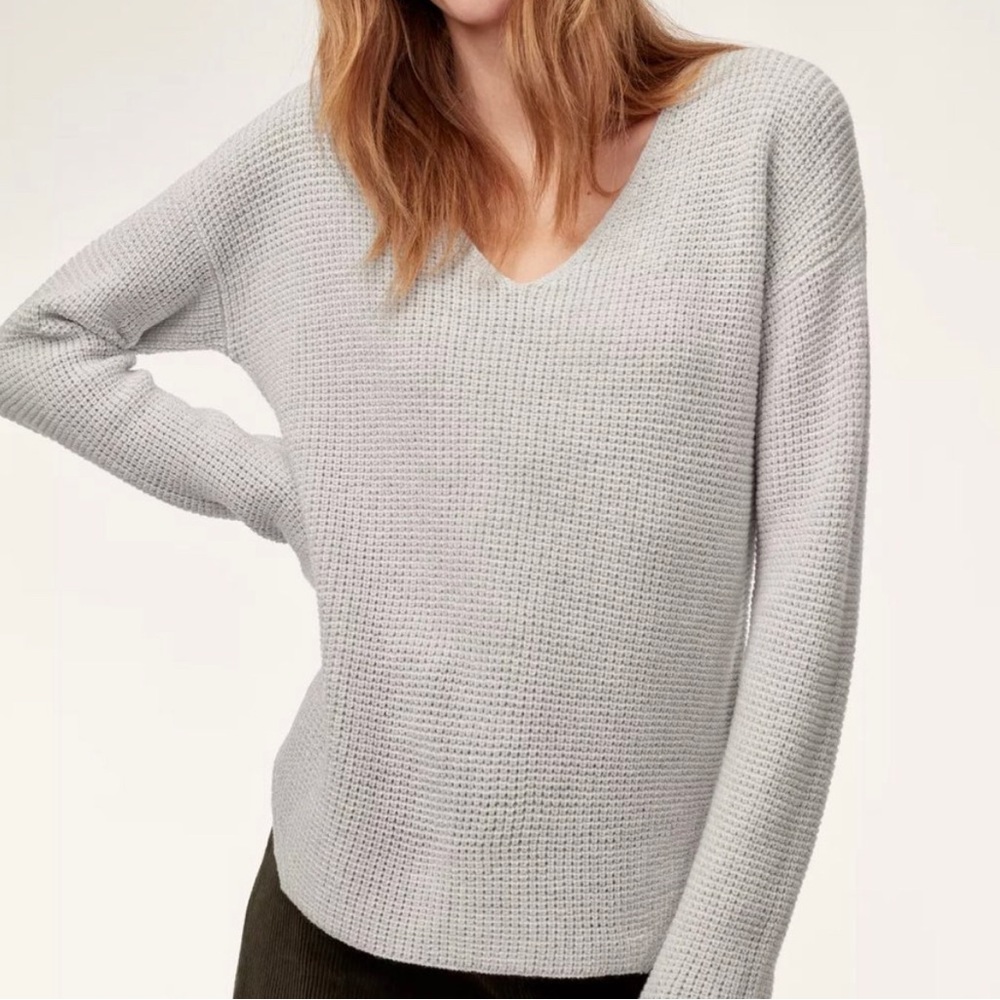 Aritzia Wilfred Free Grey Wolter Sweater Size XXS 100% merino wool